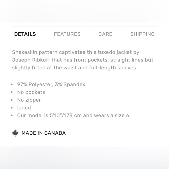 Joseph Ribkoff snakeskin print blazer 6 - Picture 9 of 9